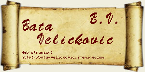 Bata Veličković vizit kartica
